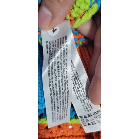 ZARA WOMEN COLORBLOCK VEST TEXTURI SZ MEDIUM COLOR ORANGE/GREEN CROPED - Picture 7 of 10